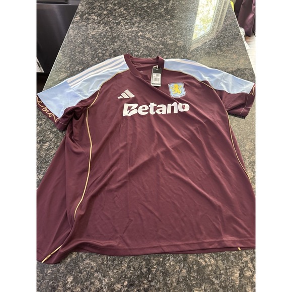 Adidas Aston Villa FC 2024-25 Home Soccer Jersey Men's Size 3XL KA6895 brand new